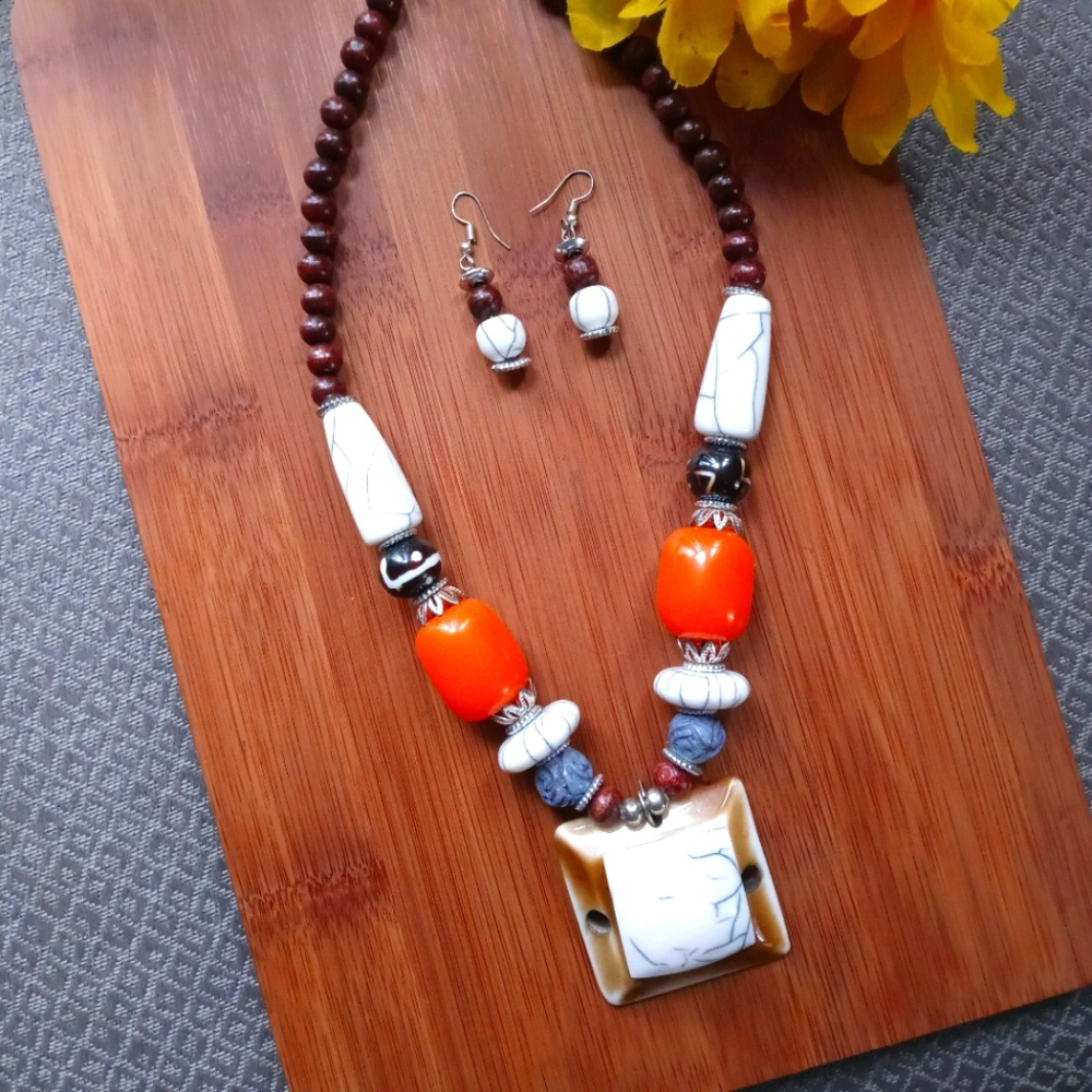 2PC Beautiful African Eternity Necklace Set - Picture 10 of 12